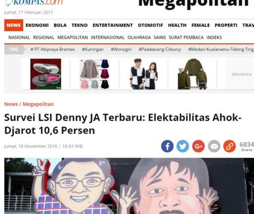 Tobatnya lembaga survei.