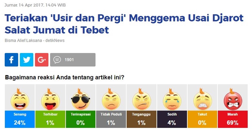 Pembaca detik.com: Tak Peduli sampai Marah Tanggapi Berita Paslon 3 (2)