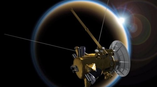 Wahana antariksa Cassini, yang mengorbit planet Saturnus dan mengakhiri misinya. (nasa.gov)