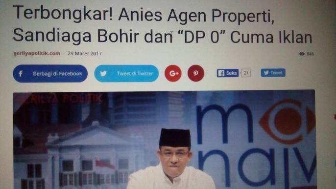 DP 0 Rupiah dan Iklan Gratis Rumah123.com di Mata Najwa